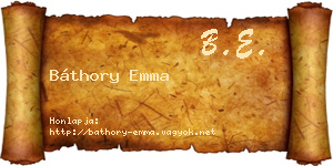 Báthory Emma névjegykártya